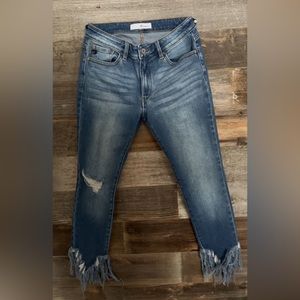 KanCan skinny jeans with fringe